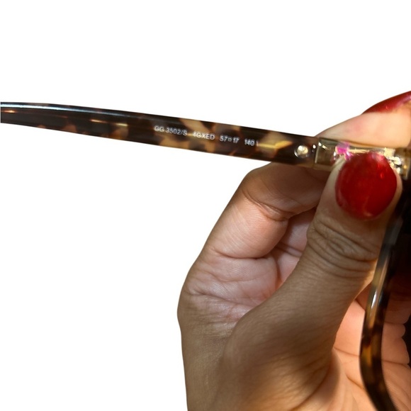 Gucci GG3502/S 4GXED Tortoiseshell Cat Eye Sunglasses Brown Lens main image 5
